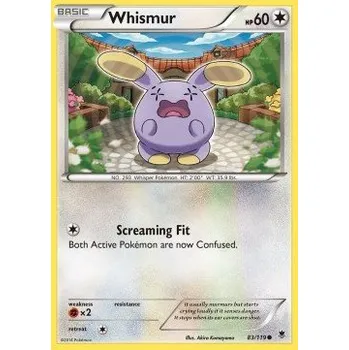 Sběratelská karetní hra Pokémon PHF 083/119 Whismur - Phantom Forces Stav: Excellent, Verze: NORMAL