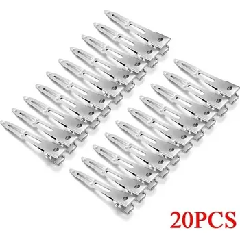 Klipy na vlasy 4,5 cm pro dokonalý účes | vlasové doplňky, stylingové sponky - 20 ks stříbra