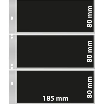 Obal pro sběratelský předmět Lindner Multi Collect - 3 kapsy s černou vložkou