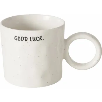 Boltze Hrnek GOOD LUCK, 360 ml, bílý