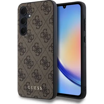 Pouzdro na mobilní telefon Guess 4G Zadní Kryt pro Samsung Galaxy A35 5G Brown 57983119970