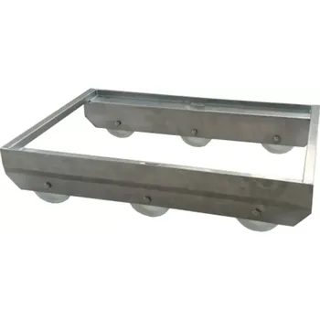 Servírovací stolek NEREZOVÝ VOZÍK S POLYAMIDOVÝMI KOLY ROZM. 655 X 415 X 115 MM