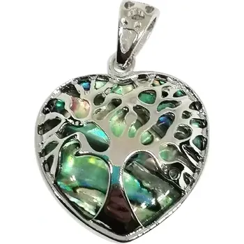 Přívěsek Přívěsek Paua strom života v srdíčku