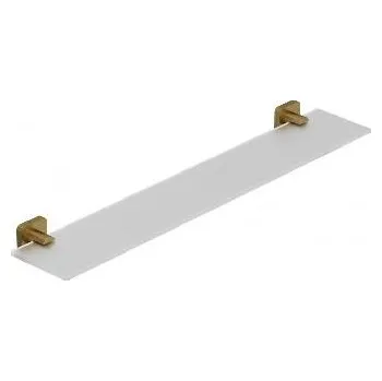 Drátěná police Kludi Vela S - Polička, délka 60 cm, sklo/kartáčované zlato 25973N0