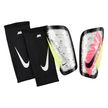 Fotbalový chránič Nike Mercurial Lite 25 stříbrná/růžová/žlutá UK XL