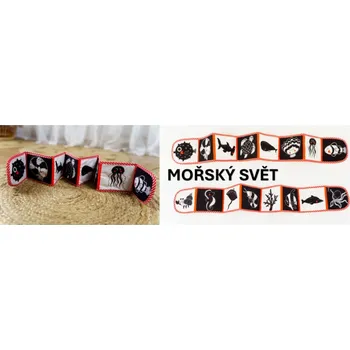 Hračka pro nejmenší Černá na bílé - Kontrastní leporelo - moře