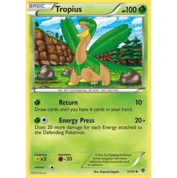Karetní hra Pokémon PLB 005/101 Tropius - Plasma Blast Stav: Near Mint, Verze: NORMAL