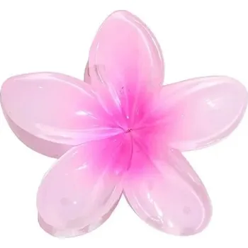 Boho květinová spona do vlasů | ozdobná spona, vlasový doplněk - béžově růžová