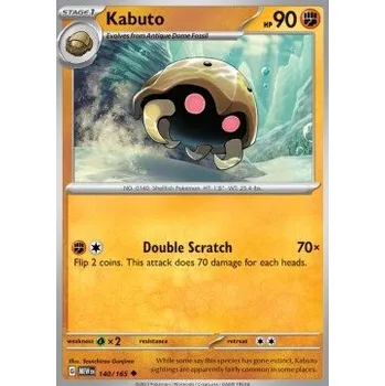 Sběratelská karetní hra Pokémon MEW 140/165 Kabuto - 151 Stav: Near Mint, Verze: NORMAL