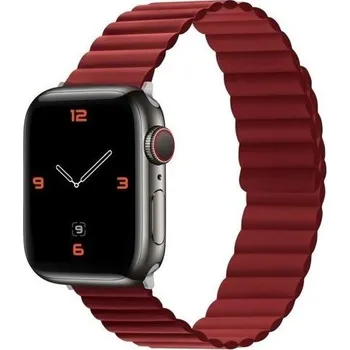 Řemínek na hodinky Silikonový magnetický řemínek pro Apple Watch Ultra 49mm / 46mm / 45mm / 44mm / 42mm - červený