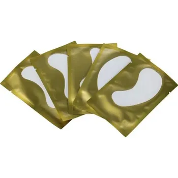 Gelové náplasti pod oči pro prodlužování řas | Polštářky pod oči, kosmetické potřeby 50x2 ks - 50 párů - zlato