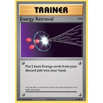 Společenská hra Pokémon EVO 077/108 Energy Retrieval - Evolutions Stav: Near Mint, Verze: NORMAL