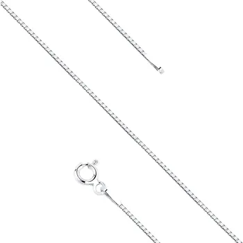 Řetízek Stříbrný řetízek BOX 55cm Ag 925; ≤1,4 g.