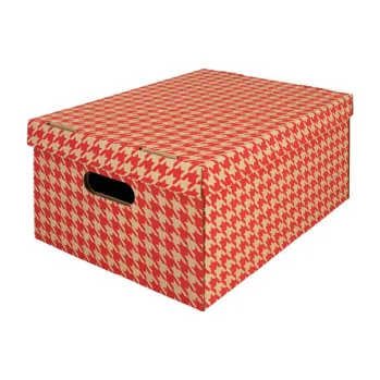 Kancelářské potřeby Krabice Emba úložná s víkem A3 / 44 x 32 x 20 cm / červená