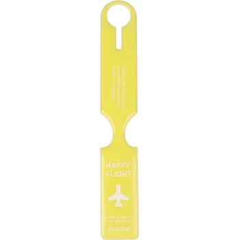 Stylový štítek na kufr - žlutá