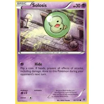 Karetní hra Pokémon PLB 042/101 Solosis - Plasma Blast Stav: Near Mint, Verze: REVERSE HOLO