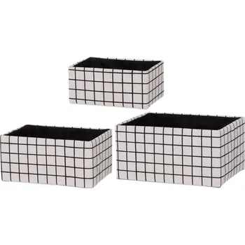Příbor 4Living Kostkované textilní organizéry, 3 ks,