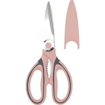 Kuchyňské nůžky Kuchyňské multifunkční nůžky s krytem | nůžky pro domácnost | multifunkční kuchyňské nůžky - 1ks růžové