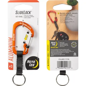 Nite Ize SlideLock Key Ring Al oranžová (Krabina Nite Ize SlideLock Key Ring Aluminum, oranžová)