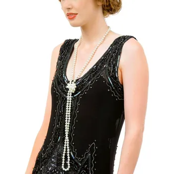 Karnevalový doplněk Perlový náhrdelník 20. léta