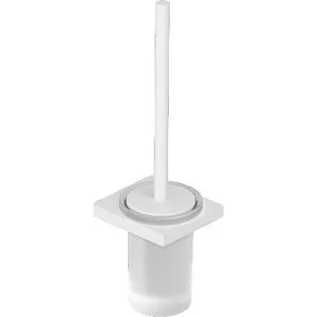 WC štětka Kludi Vela C - WC štětka nástěnná s držákem, sklo/matná bílá 3197453