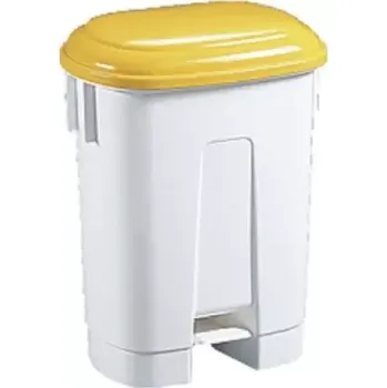 Odpadkový koš ODPADKOVÝ KOŠ SARA 60 L, ROZM. 51 X 37 X 67 CM BÍLO-ŽLUTÝ