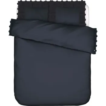 Povlečení Essenza, Povlečení Maen se 2 povlaky na polštář 60 x 70 cm na záložku bez zapínání 200 x 220 cm temně modré - Formadore