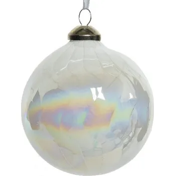 Vánoční ozdoba Vánoční skleněná ozdoba s duhovým efektem 1ks, 8 cm - 2