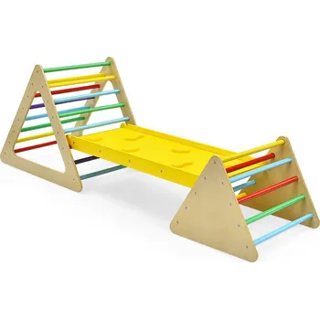 Dětské hřiště Costway Dětské Montessori hřiště 3v1 barevné