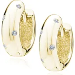 Elegantní stříbrné kroužky se zirkony GOLD Ag 925; ≤1,6 g.