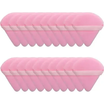 Make-up Sametová trojúhelníková houbička na make-up | makeup houbička, kosmetické potřeby - 20ks růžové