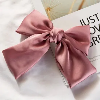 Velká mašle do vlasů pro ženy | dámské doplňky | ozdobná spona - Tmavě růžová