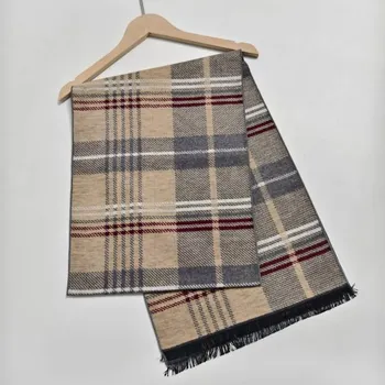 Šála Šála z česaného hedvábí šedo-béžová oboustranná, HEDVÁBNÝ SVĚT