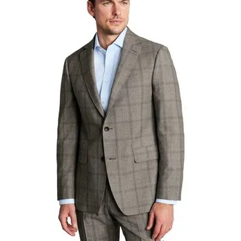 Pánské sako Charles Tyrwhitt Ultimate Performance Check Suit Jacket — Cappuccino