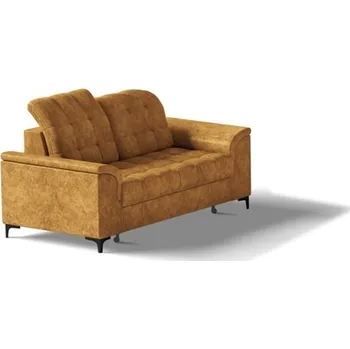 Pohovka SIESTA 2sÚP - pohovka s úložným prostorem - látka HOŘČICOVÁ Bankok Mostaza / nožky černá kov "MRS"(SNAP 2)(K250-Z) NOVINKA