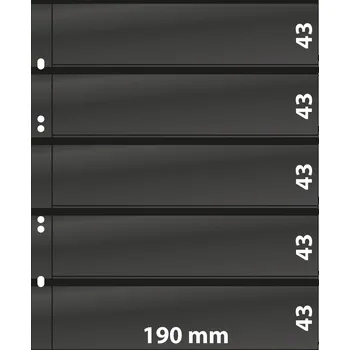 Sběratelství Lindner Multi Collect - 5 kapes (190 x 43 mm) Varianta: černá