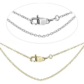 Náhrdelník Řetízky oválné 1mm z chirurgické oceli - 40cm / Nerez RL