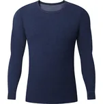 FANNIFEN Pánské zateplené funkční triko s dlouhým rukávem ZY21460 Barva: Tmavěmodrá, Velikost: XL