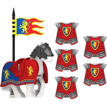 Stavebnice LEGO Figurky rytířů a koní | styl Lego - C1set
