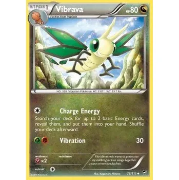 Volný čas Pokémon FFI 075/111 Vibrava - Furious Fists Stav: Excellent, Verze: NORMAL