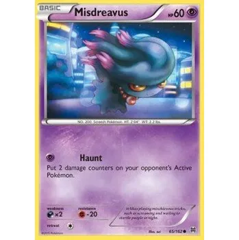 Karetní hra Pokémon BKT 065/162 Misdreavus - BREAKthrough Stav: Excellent, Verze: NORMAL
