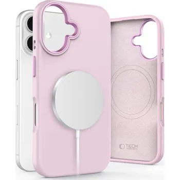 Pouzdro na mobilní telefon Tech-Protect | Tech-Protect Silicone Pure MagSafe kryt na iPhone 16, růžový