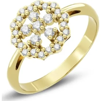 Šperk Couple, Něžný prsten Liora, žluté zlato se zirkony, vel. 51, prům. 16.2 mm, 585-66-1-0329.0Z00.0.51.001