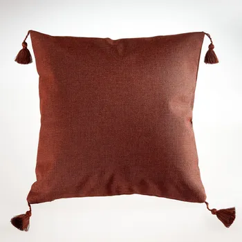 Polštář 3Pagen Povlak na polštář červenohnědá 45 x 45 cm