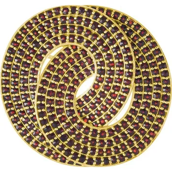 Brož Zlatá brož s českým granátem - uzel