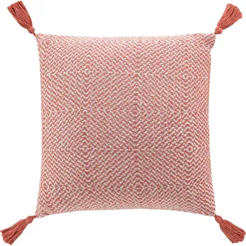 Dekorativní polštářek Douceur d'intérieur Dekorační bavlněný polštář LOUISETTE, 40 x 40 cm, oranžový