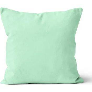 Povlak na dekorativní polštářek Mikroplyšový povlak na polštář 40x40 cm Mentolový