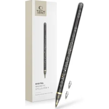 Tech-Protect | Tech-Protect Digital Magnetic Stylus pero na iPad, průsvitný/černý