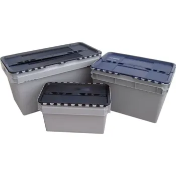 Úložný box KONTEJNER PLASTOVÝ ŠEDO/MODRÝ 60 L UN X 527X315X335 MM TYP5100