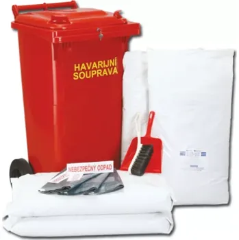 Havarijní souprava MOBILNÍ HAVARIJNÍ SOUPRAVA SE ZÁMKEM 120 L - UNIVERZÁLNÍ SORBENTY, TYP 2